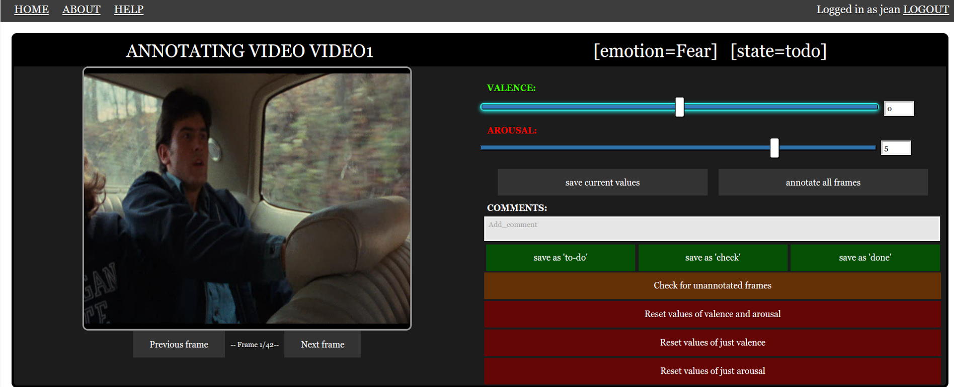 Valence/Arousal Online Annotation Tool
