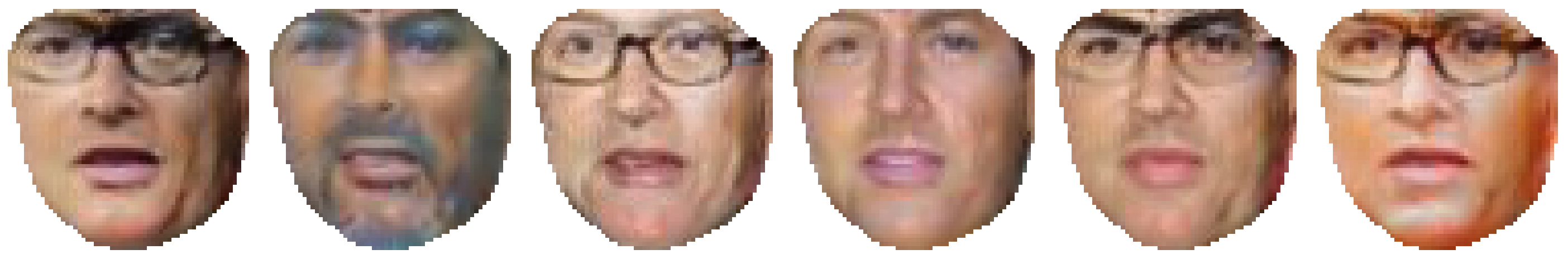 Different generated male appearances sharing the same facial geometry