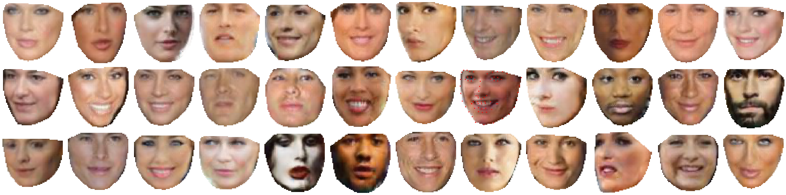 Random face samples generated with GAGAN